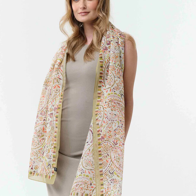 Scarf Paisley Design Olive