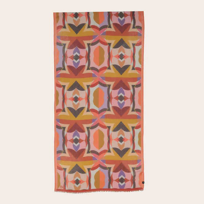 Scarf Geometric in Retro Design Bird of Paradise