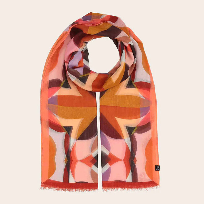 Scarf Geometric in Retro Design Bird of Paradise