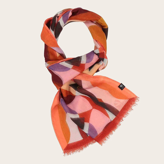 Scarf Geometric in Retro Design Bird of Paradise