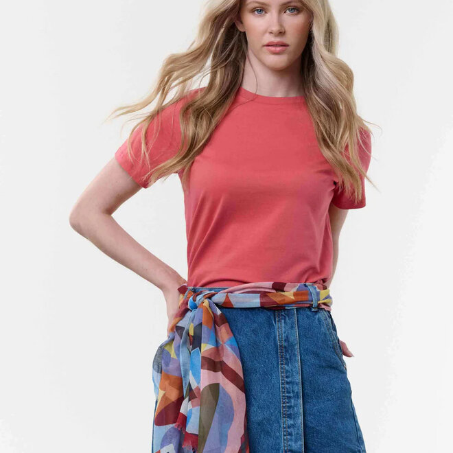 Scarf Geometric in Retro Design True Blue