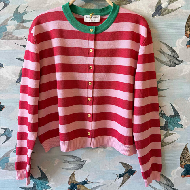 Cardigan Stripes Red & Pink