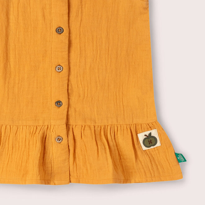 Dress Dropped Waist Golden Ochre