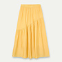 Long Skirt Yellow with Asymmetrical Cut