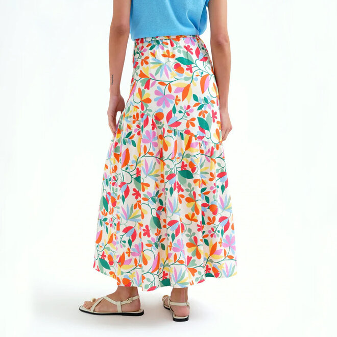 Long Skirt Lotto with Asymmetrical Cut