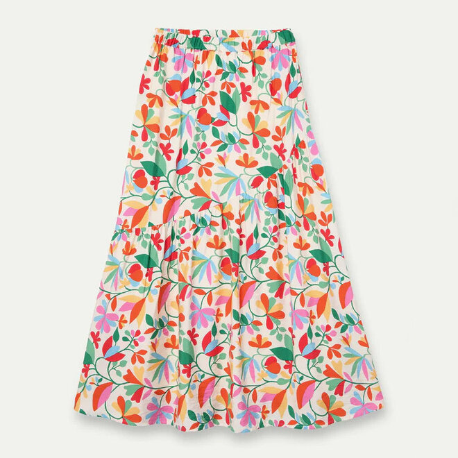 Long Skirt Lotto with Asymmetrical Cut