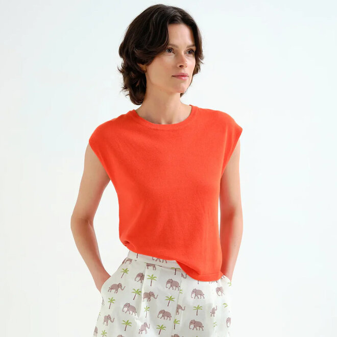 Knit Top Soft Orange