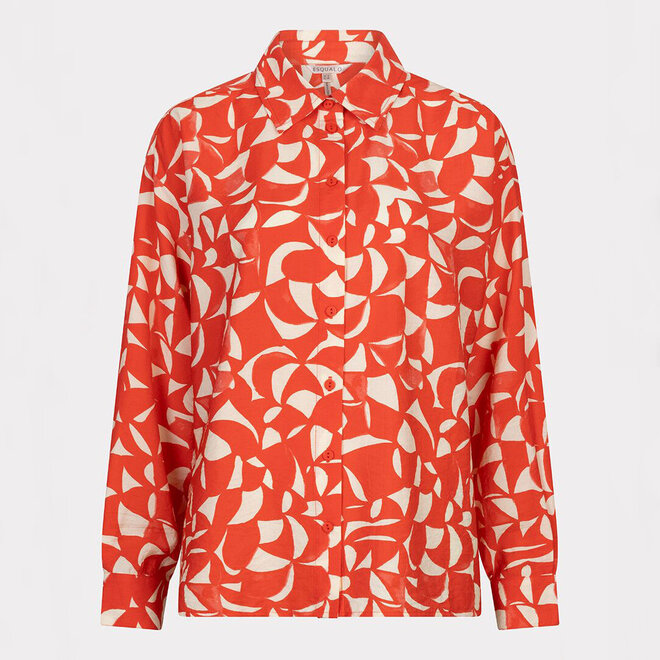 Blouse Wide Scarlet Graphic Print