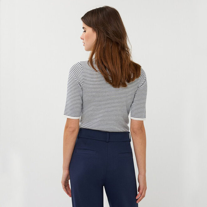 Top Striped Off White & Navy