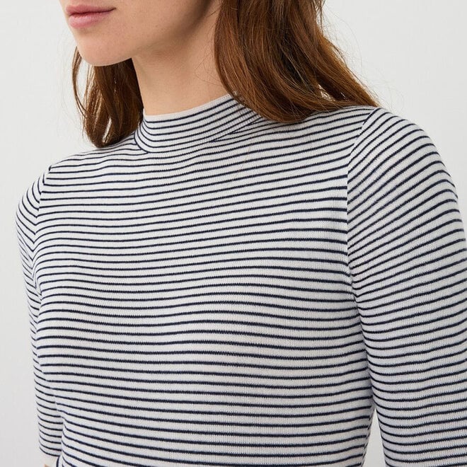 Top Striped Off White & Navy