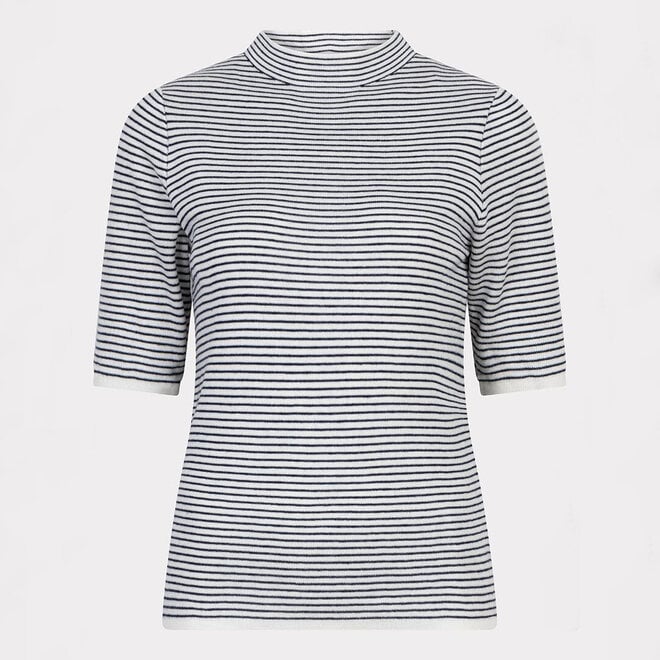 Top Striped Off White & Navy
