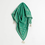 Scarf Ethnic Embroidery Green
