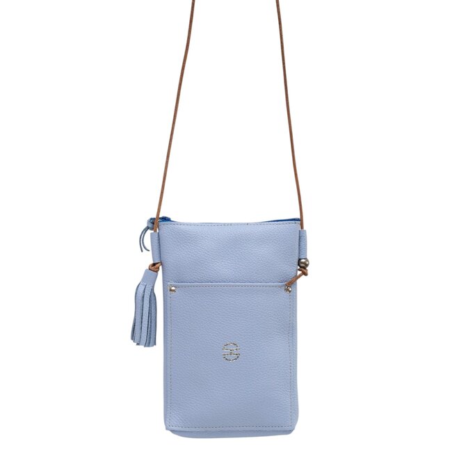 Leather Crossbody Bag Camino Periwinkle