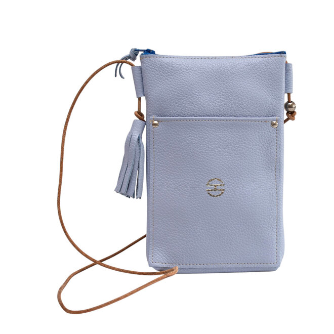 Leather Crossbody Bag Camino Periwinkle