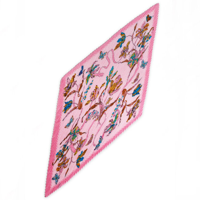 Scarf Cora Trellis Plissé Petit Pink