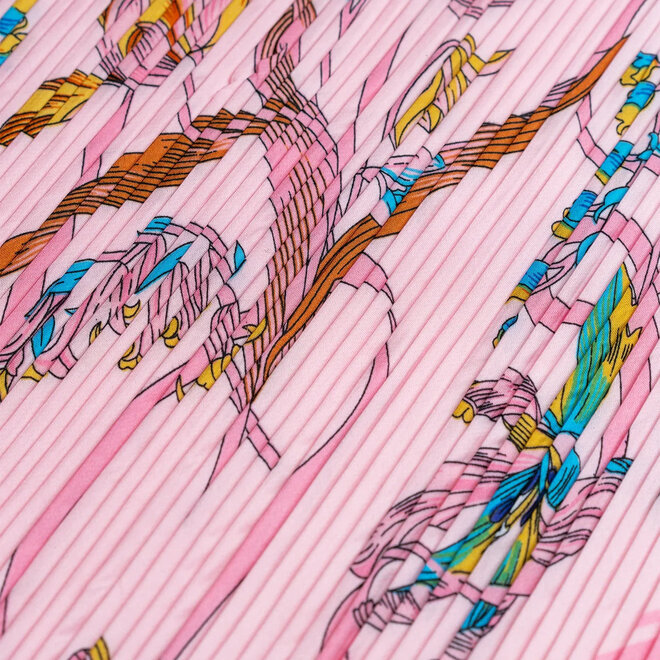 Scarf Cora Trellis Plissé Petit Pink