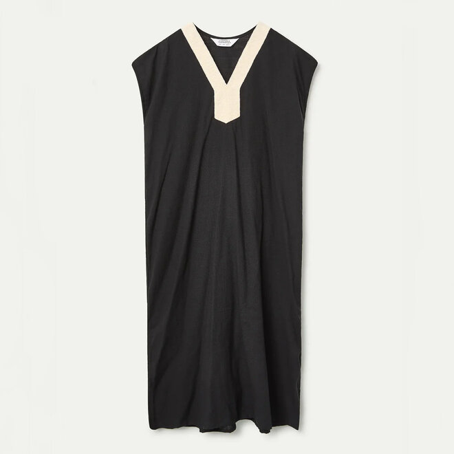 Kaftan Black with Cream Neckline