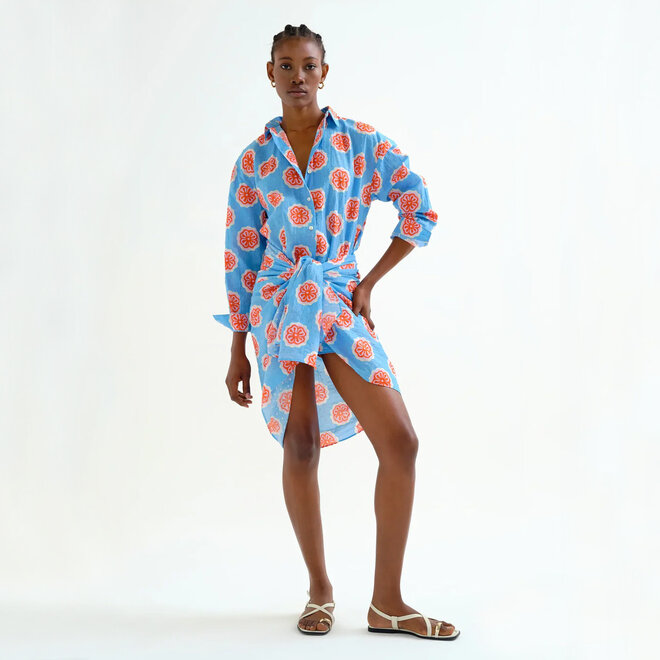 Sarong with Red Bloom Flowers Print OS