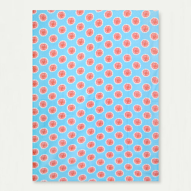 Sarong with Red Bloom Flowers Print OS