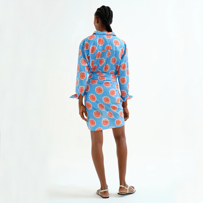 Sarong with Red Bloom Flowers Print OS