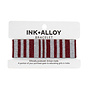 Bracelet Kenzie Beaded Vertical Stripes Dark Red & White