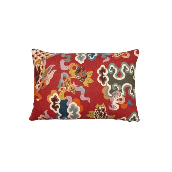 Pillow Ming Dragon in Claret 11 x 16in