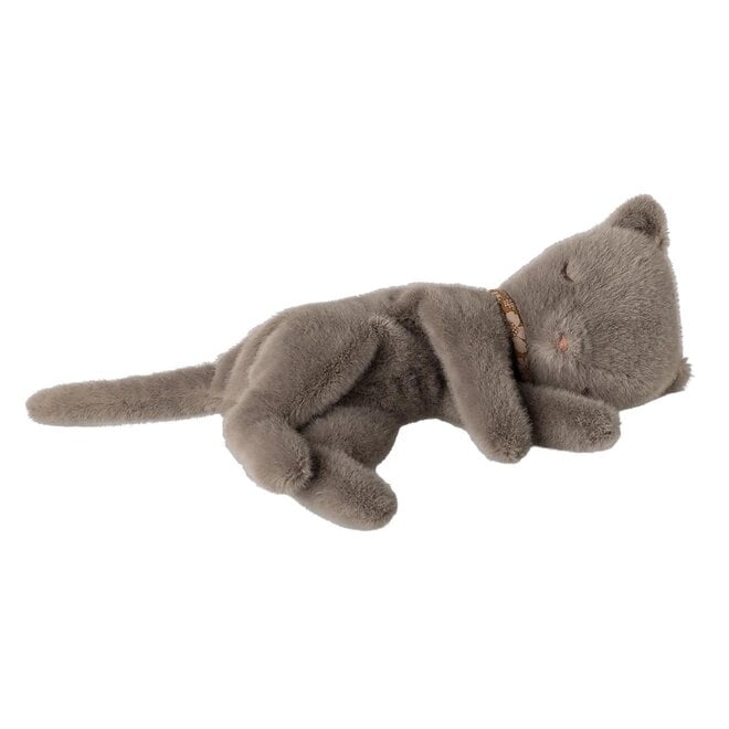 Sleeping Kitten Plush Grey Small