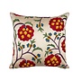Pillow Vintage Embroidered Flower 19 x 19in