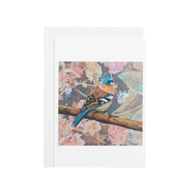 Card Floral Blue Bird