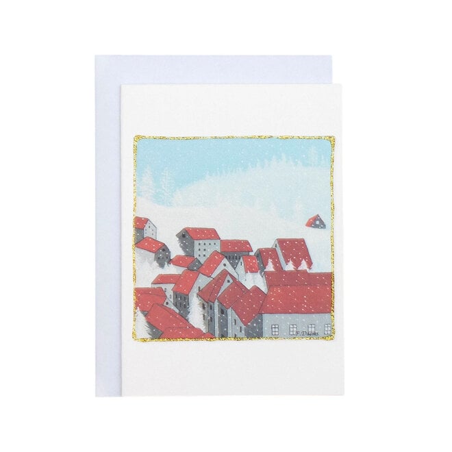 Card Snowy Village
