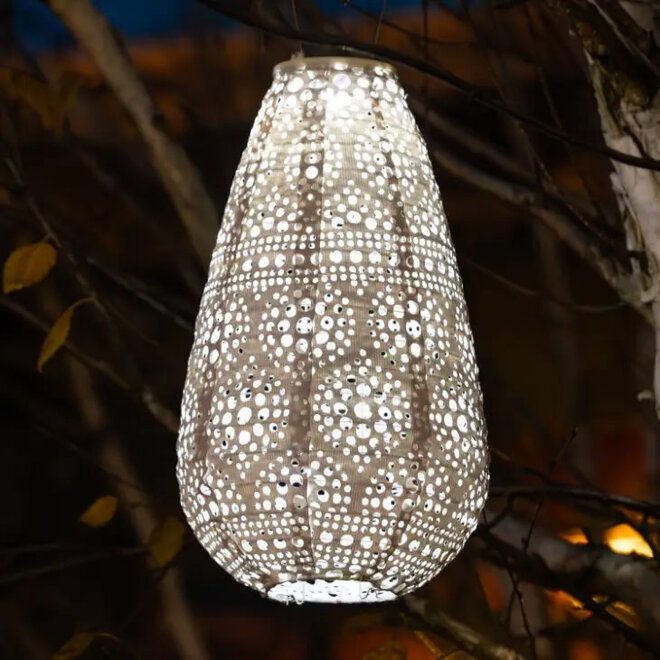 Solar Lantern Stella Blossom Teardrop Pearl 14"