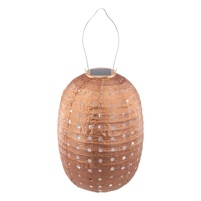 Solar Lantern Stella Swiss Dot Copper 14"