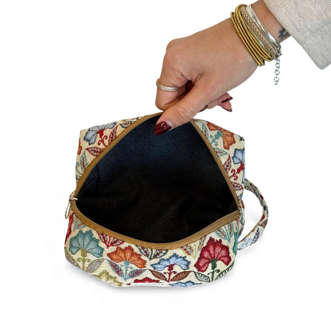 Squared Makeup Bag Flora