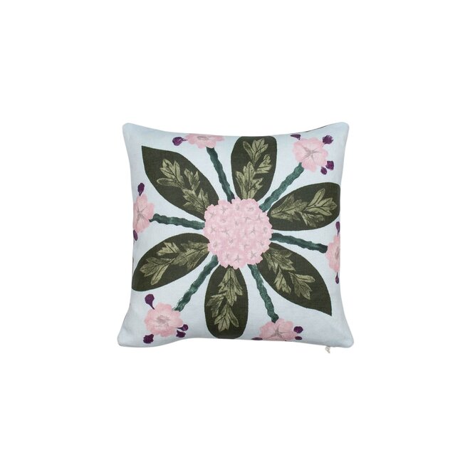 Mini Pillow Hydrangea Bloom Blushing Beauty 11 x 11in
