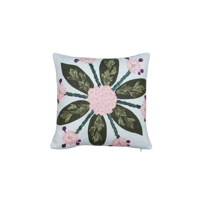 Mini Pillow Hydrangea Bloom Blushing Beauty 11 x 11in