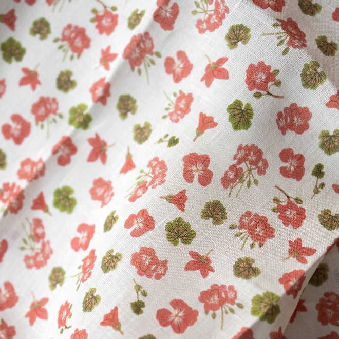 Linen Tea Towel Geranium