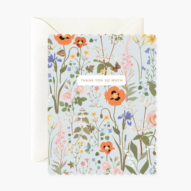 Card Wild Flowers Thank you so much