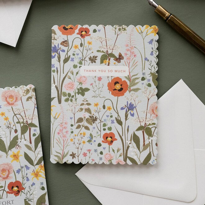 Card Wild Flowers Thank you so much