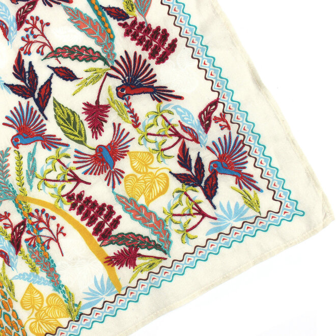 Bandana Embroidery Beige