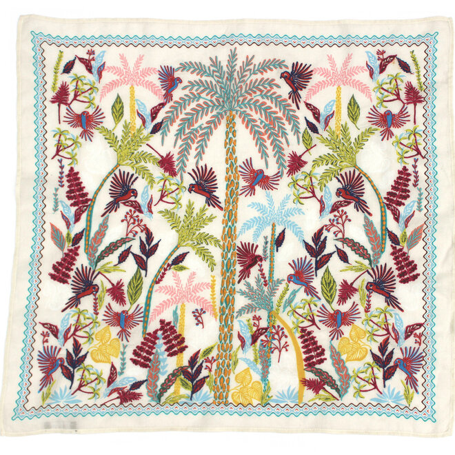 Bandana Embroidery Beige