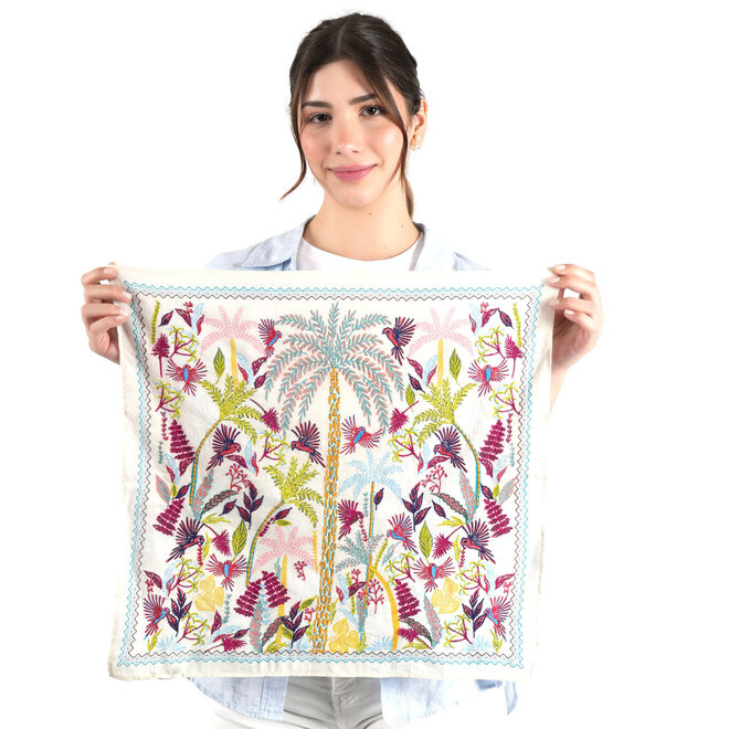 Bandana Embroidery Beige