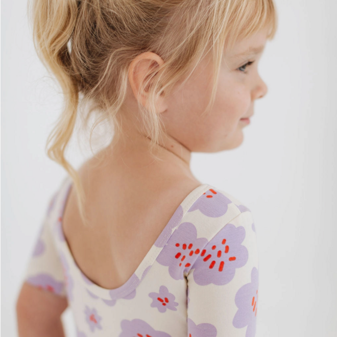Dress Twirl in Lavender Blooms