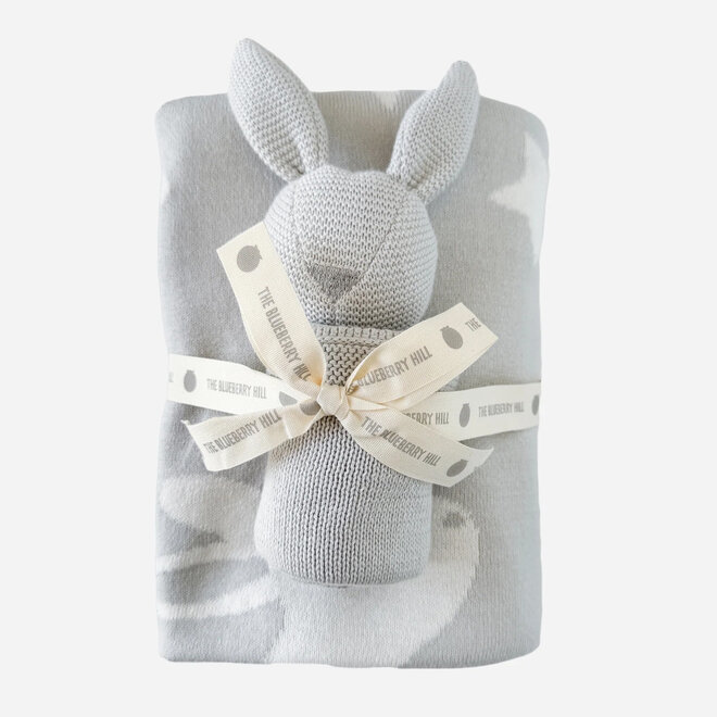 Lovey Bunny Toy Grey