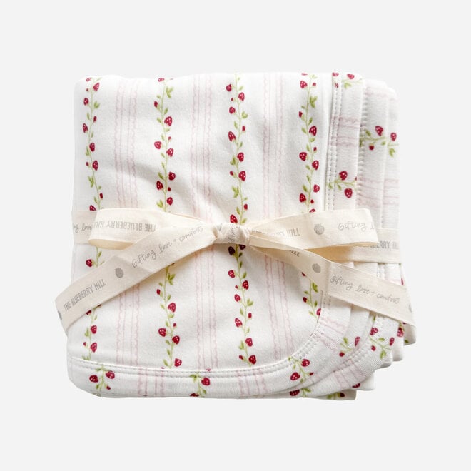 Hooded Towel Layette Strawberry