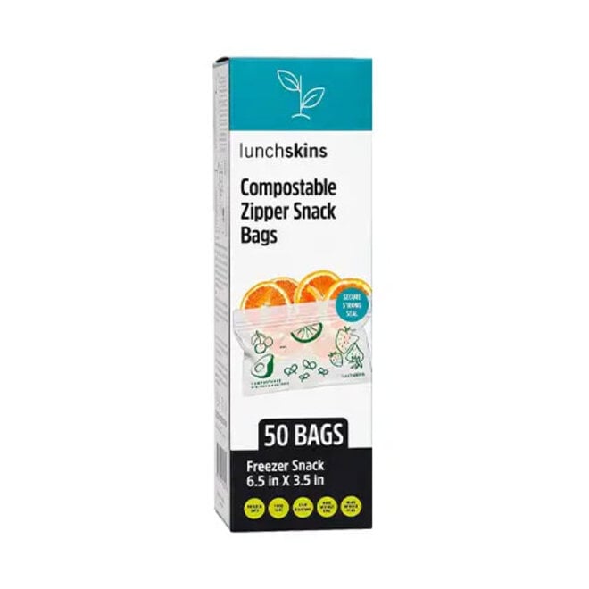 Ziptop Compostable Freezer-Safe Snack Storage Bags 50ct