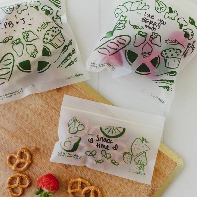 Ziptop Compostable Freezer-Safe Snack Storage Bags 50ct