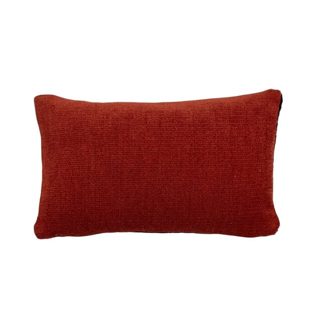 Pillow Oriental Navy & Red 12 x 19in