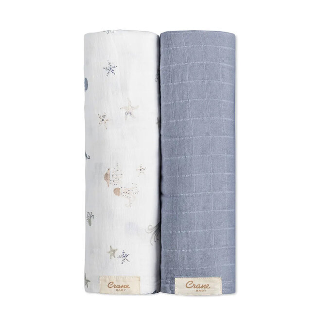 Swaddle Blanket Sea Life Set of 2