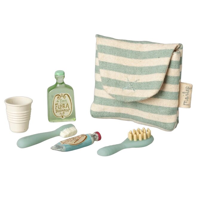 Mouse Toothbrush Set in Bag Blue Stripe