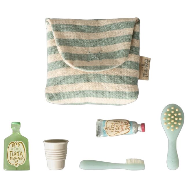 Mouse Toothbrush Set in Bag Blue Stripe